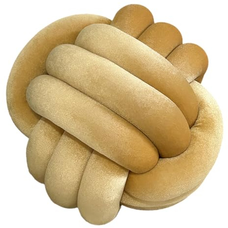 Benyong Stylisches Knotenkissen Rundes Sofakissen Mit Aesthetic Design in Mehreren Farben Für Wohnzimmer Schlafzimmer Und Mehr (Durchmesser 22 cm,5)