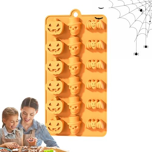 Halloween Cookie Moulds - Spooky Style Chocolate Mould - High Temperature Resistant Baking Tool for Cake Decoration Biscuits Dessert