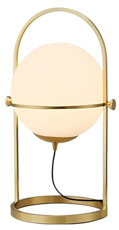 Lámpara de Mesa con Forma de Puente arqueado: Moderna lámpara de Noche escandinava con Pantalla de Cristal para salón, Dormitorio y Espacios comerciales.