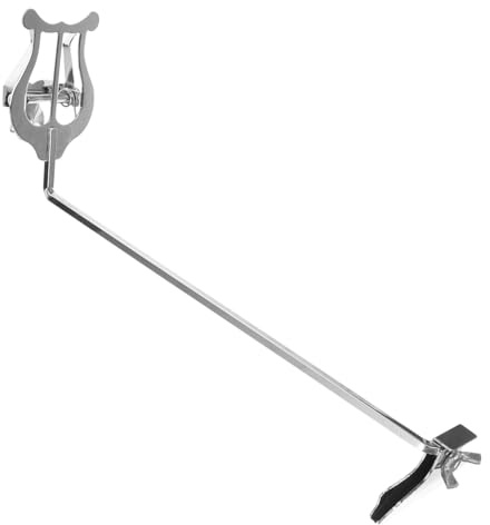 Metallene Notenclip aus Zinklegierung Leier Saxophon Silberner | Saxophon, für Proben und Auftritte, Leichte Klemmhalterung, Robust für Dauerhaften Einsatz