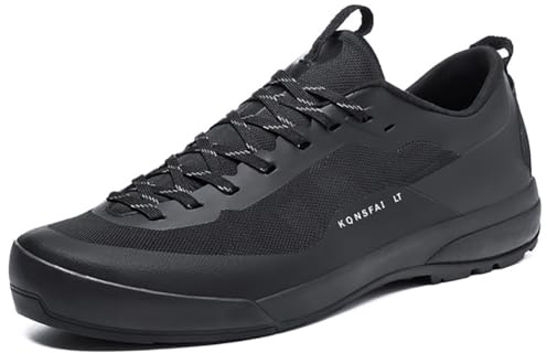 Qynthra Mountain Sneakers Män och Kvinnor Mesh Andningsbart Lättviktigt Halkfritt Vattentät Trail & Äventyr Flera Storlekar, svart, 45 EU