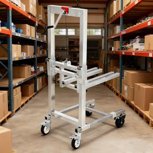 Carrello elevatore manuale per pallet - Capacità 60 kg, altezza regolabile 17-85 cm, design pieghevole per magazzini, fabbriche e uffici