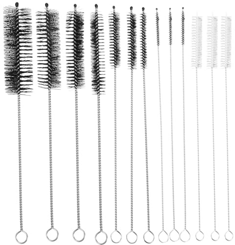 ULTECHNOVO Cepillo Limpiador para Pajitas y Botellas, Set Reutilizable de 13 Piezas Mango Largo de Acero Inoxidable, Herramienta para Limpieza Profunda en Cocina y Comedor