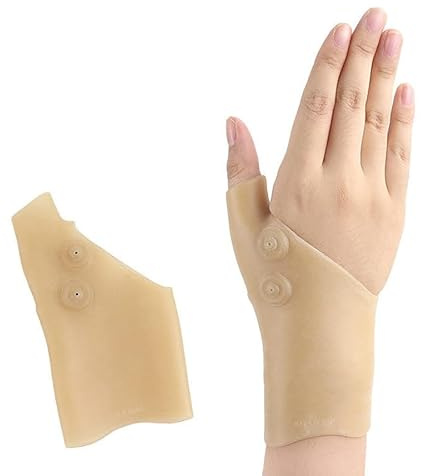 Muñequera para Pulgar y Muñeca de Silicona con Imanes, Férula Ergonómica con Soporte de Pulgar, Compresión y Estabilizador de Muñeca Flexible,Terapia Magnética para Dolor, Fatiga y Uso Deportivo
