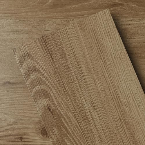 GreenFullHouse Vinylboden selbstklebend Holzoptik, Wasserdicht Vinylboden | 18 Dielen, Abdeckung 2,44 m², Einfache Installation, 15,24 cm x 89 cm, für Küche Badezimmer Wohnzimmer Innenräume, Rosa Braun