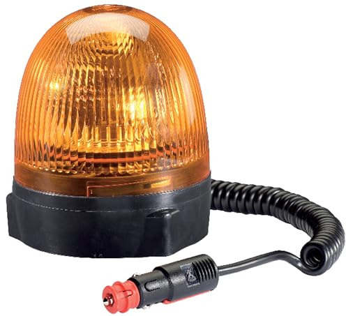 Hella 009506001 KL Rotacompact Flex Mount Beacon Warning Light, Rotating Patterns, 12V, Amber