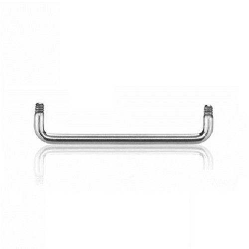 eeddoo Dermal Anchor Basis ohne Kugeln Silber Titan 1,2 x 10 mm Bogen 1,5 mm