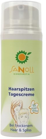 Sanoll Biokosmetik Haarspitzen Tagescreme, Macadamiaöl & Ziegenmilch, 100 m
