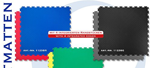 Trainingsmatte erweiterbar Kampfsport 100x100x2cm Bodenmatte Fitness schwarzgrau