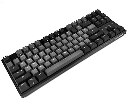 Durgod Taurus K320 TKL Teclado Mecánico - 87 Teclas Tenkeyless, US Layout, USB C, Teclas Doubleshot PBT, Teclas Programables, NKRO Rollover, Windows & Mac (Cherry MX Brown, Gris)