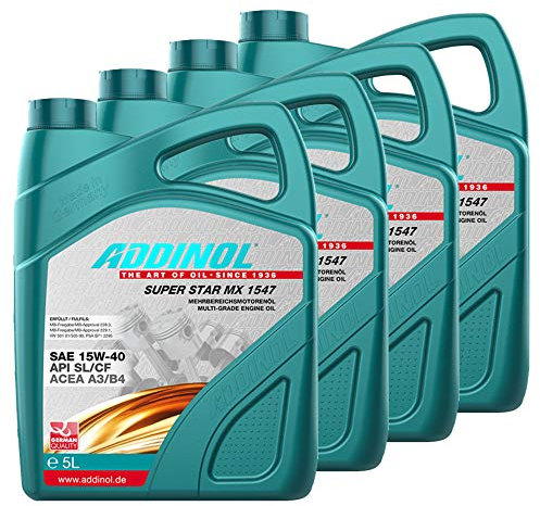 Addinol 4X Motoröl Motorenöl Motor Motoren Motor Oil Engine Oil Benzin Diesel 15W-40 Super Star Mx 1547 5L 72102681