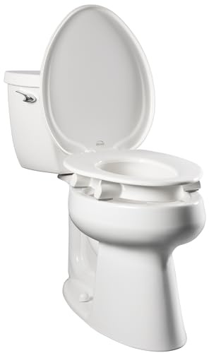 Bemis Assurance 3 Raised Toilet Seat for Seniors, Round, White