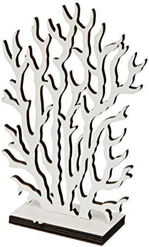 Mopec W1808 Bianco Figura Corallo Legno 8 x 19 cm, Taglia Unica