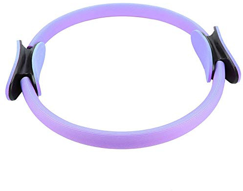 T best Anello Yoga, 4 Colori Dual Grip Yoga Anello Pilates Magic Circle Fitness Ring Resistance Circle Fitness Ring Esercizio Yoga Magic Circle(Viola)
