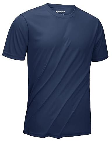 KEFITEVD Mens T Shirt Running Top Quick Dry UV Protection Moisture Wicking