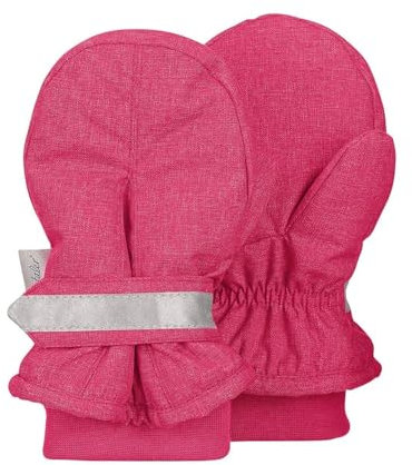 Sterntaler Baby Unisex Kinder Fäustel Handschuh - Baby Fäustlinge Winter, Baby Handschuhe - wasserabweisend mit Klettverschluss - pink, 2