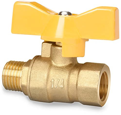 Noosverl Kugelhahn 1/4 Zoll, Absperrhahn, Voller Durchgang, Messing Kugelhahn 1/4 mit Flügelgriff…