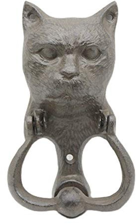 BEFASYY Türklopfer für kleine Katzen,rustikaler Haustür-Zugring,Torklopfer,robuster Kätzchenklopfer aus Gusseisen,für Reihenhäuser/Schränke/Wand