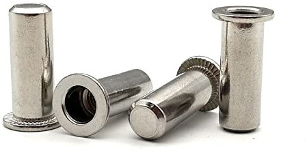 Ecrou de Rivet écrou à Inserts étanches Aveugle en Acier Inoxydable avec Extrémité Fermée M3m4m5m6m8m10 écrou à Rivet à Tête Plate Scellé Hermétique étanche Insert Fileté Metal