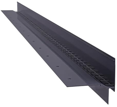 Renoplast® Perfil de Alero de Aluminio W60 200cm Grafito | Acabado de Terrazas y Balcones | Suelos Ventilados Elevados | Sistemas de Drenaje de Agua | Perfil Angular | Protección contra la Corrosión…