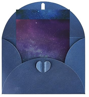 Universum mit Sternen Nebel bedruckte Geschenkkarte, für alle Anlässe, blanko, Grußkarte für Geburtstage, Dankeschön, Party, Hochzeiten, Weihnachten, Glückwunschkarte