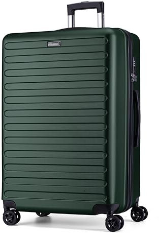 FLIEE Large Suitcase Hard Shell | 4 Dual Spinner Wheels | Aluminum Telescopic Handle |TSA 3 Digit Combination Lock | Lightweight Suitcase| Large 28 Hold Check in Luggage | (Green, Large 28'')