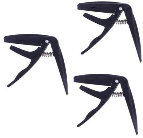 ifundom 3pcs Ukulele Capo Single-handed Quick Change Ukulele Capo Zinc Alloy Parts Accessories for Music Tuning
