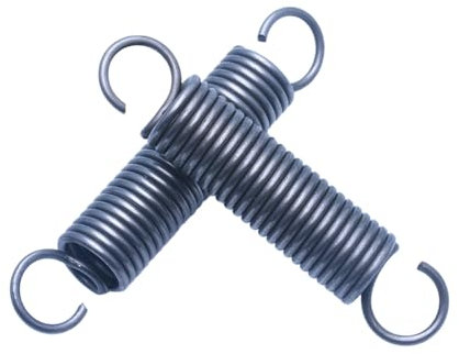 CTRSM Federn Zugfeder, 1 Stück, Drahtdurchmesser 2 mm, Schwarze Zugfedern mit offenem Haken, Außendurchmesser 15 mm, Starke mechanische Feder, Länge 50–330 mm, 2 x 15 x 220 mm