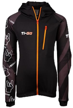 Ti-GO TiGO Kids MTB BMX Padded Elbow Cycling Hoodie Jacket - Biking Protective Gear For Arms - Sports Cycling Clothing for Children… Youth Small