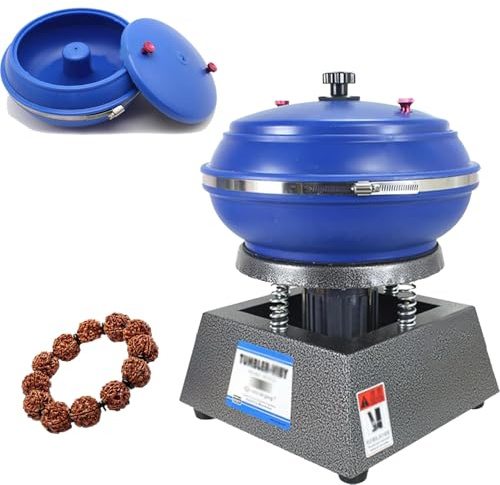 Lucidatrice a Vibrazione, Lucidatrice per Pietre Preziose, Calibro 240 Mm, Grande Capacità 6.2 L, Adatta per Lucidare Pietre Preziose, Gioielli E Parti Metalliche
