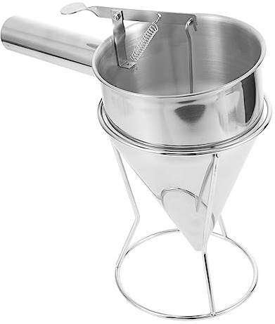 Cabilock Supporto Per Imbuto Staccabile - Imbuto Conico in Acciaio Inossidabile Ideale Per Cucina Preparazione Di Torte E Polpi Con Erogatore Per Pastella