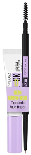 Make-Up Set Maybelline New York Augenbrauengel, Super Lock Brow Glue, Transparent, 8 g + Maybelline New York Augenbrauenstift, Brow Ultra Slim Liner, Nr. 1,5 Taupe