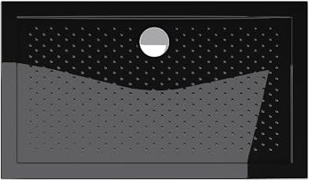doporro Duschtasse Duschwanne 75x120x4 Ablaufgarnitur Schwarz aus Acryl | Duschwanne für bodenebene Montage mit DIN-Anschlüssen, Ablaufgarnitur AL01 & Anti-Rutsch-Profil – stabil & sicher Lucia02