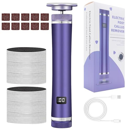 Eliminador de callos eléctrico Recargable Portátil Raspador Amoladora Para | Cortacallos eléctrico Portátil para piel muerta durezas en casa viaje cuidado spa mujeres hombres atletas anciano