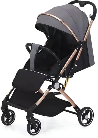 DAESOL PROFESSIONAL Stroller Pushchair for Toddlers & Newborns - Lightweight Foldable Travel Buggy, Compact Baby Pram with Reclining Seat, Safety Harness, Storage Basket & Shock-Absorbing Wheels