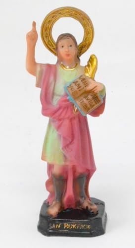 Genérico Figura San Pancracio. 12cm Figura de Resina, Imagen Religiosa. Adorno de Comedor, Salón, Capilla, Iglesia, Colegio, Habitación, Jesús católico Estatua de Jesús crucifixión Cristo Religioso
