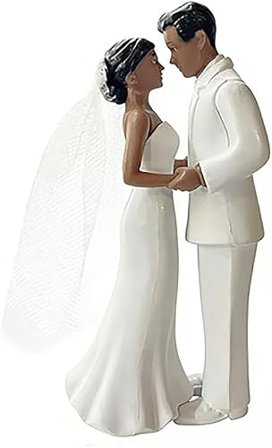Hochzeitstortendekoration, Figuren für die Hochzeitstorte, Brautpaar-Figuren, Tischdekoration, Hochzeitsfeier, Hochzeitsartikel, Jubiläum, (weißer Anzug)