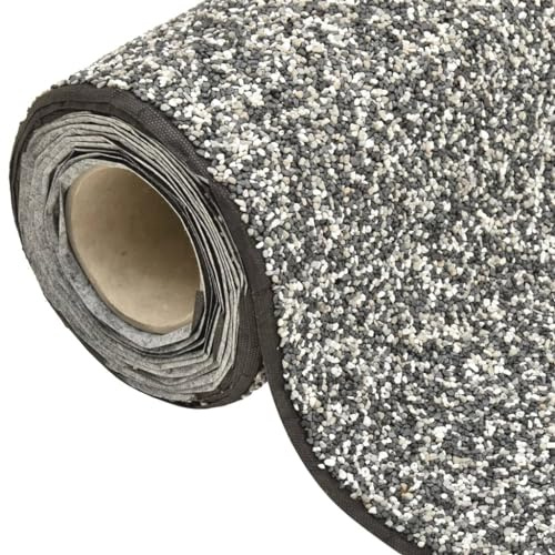 Steinfolie Grau 100x40 cm PP-Vlies mit wasserfestem Kleber, 4,5 mm stark, ideal für Teich, Gartenbrunnen, Wasserfall, Outdoor und Indoor Dekoration