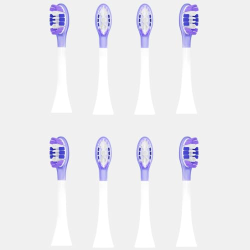 MES609 MES610 MES613 Cabezales de cepillo de repuesto compatibles con cepillo de dientes eléctrico XIAOMI MIJIA, tipo cojín y cuidado (paquete de 8)