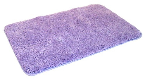 Kinzler J-10008/22 hochwertige Mikrofaser Badematte Uni, 80x150 cm, flusenfrei, pflegeleicht, Flieder