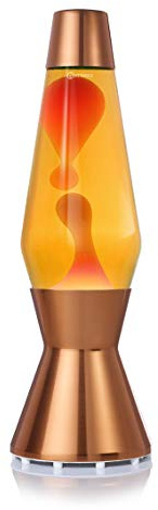 MATHMOS Astro Lava Lamp in Copper | UK Inventors of The 1963 Design Classic | Yellow & Orange Lava Lamps Handmade in Britain to The Highest Safety Standards
