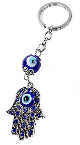 Nazareth Store Porte-clés mauvais œil Hamsa Fatima Protection des mains Charme Porte-clés Bonne chance Amulette
