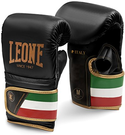 LEONE 1947, Italien väska handskar, Unisex vuxen, Svart, M, GS090