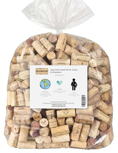 Spice Kitchen Used Natural Wine Corks, Ideal for Crafting, Weddings, Decoration, Wreaths, Fishing, Arts and Crafts (200 corks)