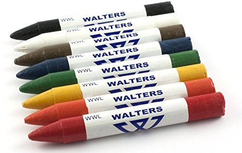 Walters WWL Warehouse Crayons, General Purpose Industrial & Trade Use, Black, Pack 3