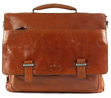 Strellson sutton briefbag mhf Herren Leder Aktentasche, Cocnac, 38 x 31 x 12 cm