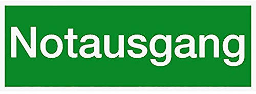 Soennecken LimarLite Hinweisschild Folie-PVC Notausgang langnachleuch 297x105mm (FND175.00.033)