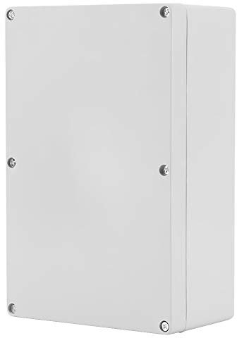 Akozon plastic project box + junction box, 230 150 85mm water-resistant white enclosure case diy