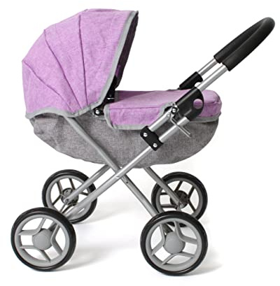 Bayer Chic 2000 Passeggino per bambole Lilli, piccolo passeggino per bambole, colore: viola melange 550-69