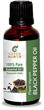 Sheer Essence Pure Essential Oils for Aromatherapy, Skin Use, Diffusers, Candle and Soap Making 100% Undiluted & Uncut (Therapeutic Grade) - 5 ML (Black Pepper)